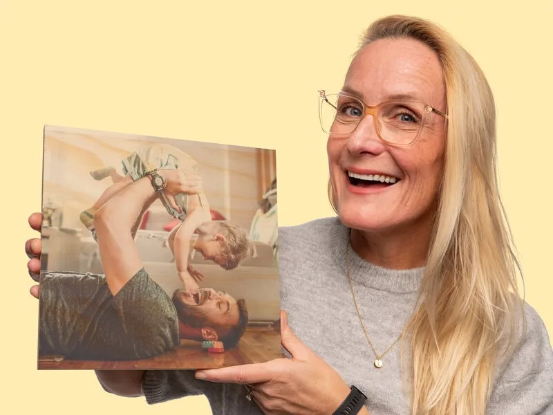 Personligt Fotoblock i Trä