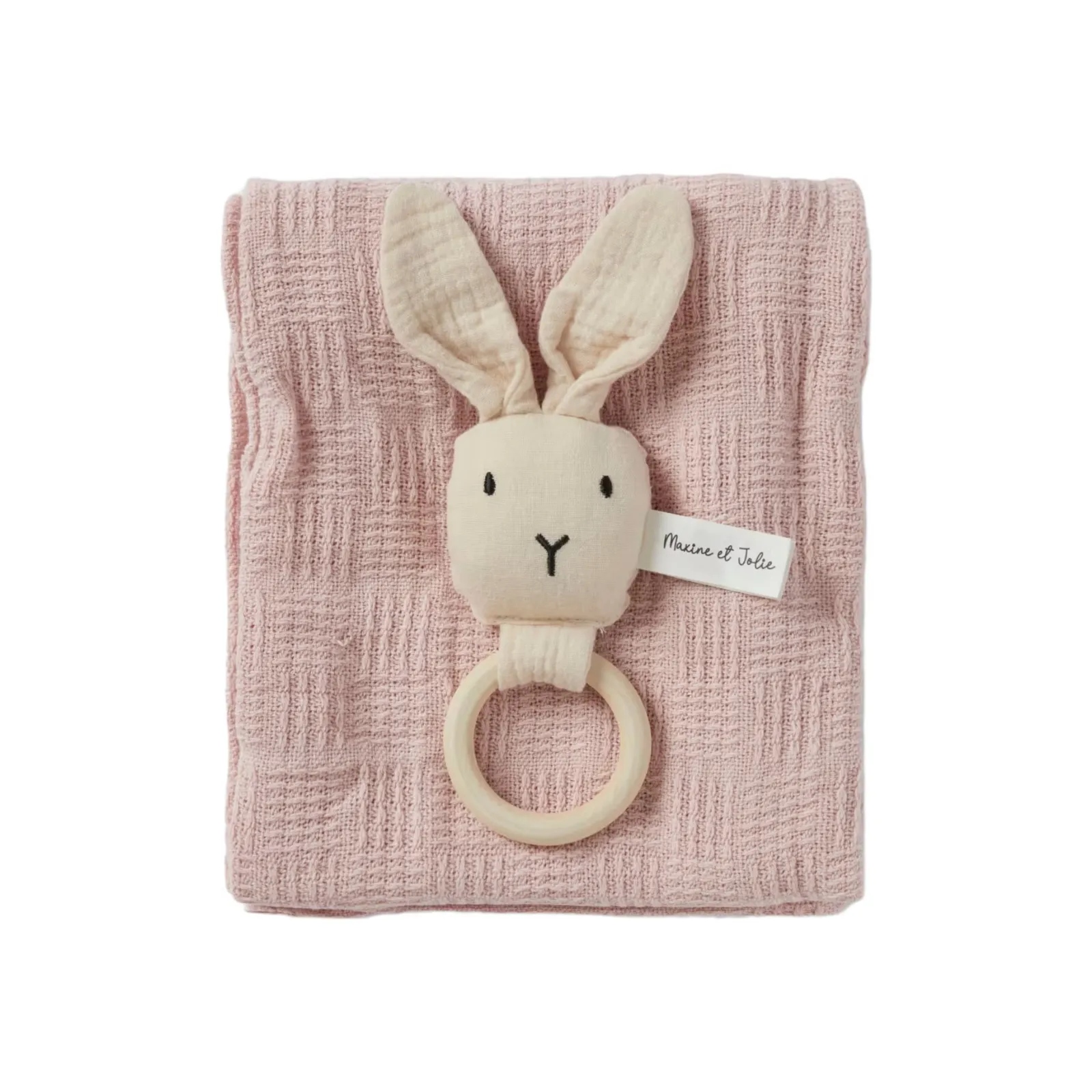 Presentbox Etienne skallra + filt Rosa