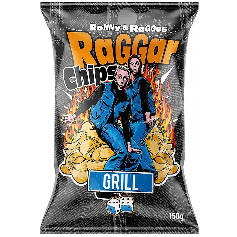 Raggarchips Grill 150 gram BF 2025-09-01