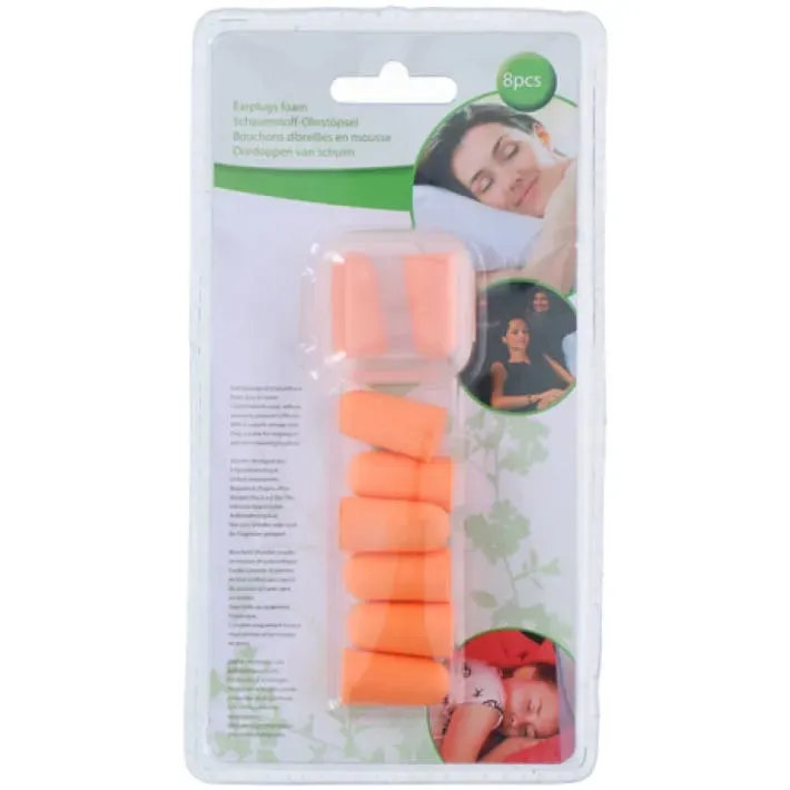 Öronproppar av skumplast inklusive förvaring 8-pack