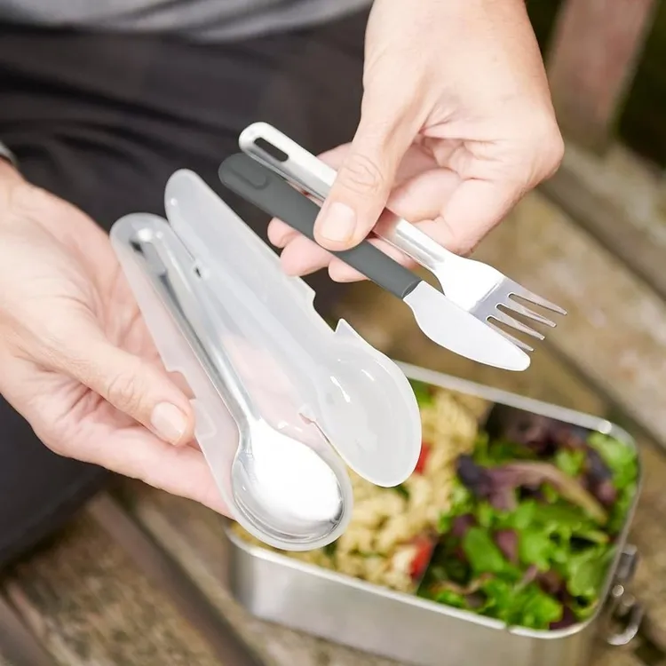 Rostfria Bestick i fodral, GO-EAT CUTLERY SET, Joseph Joseph, Silver