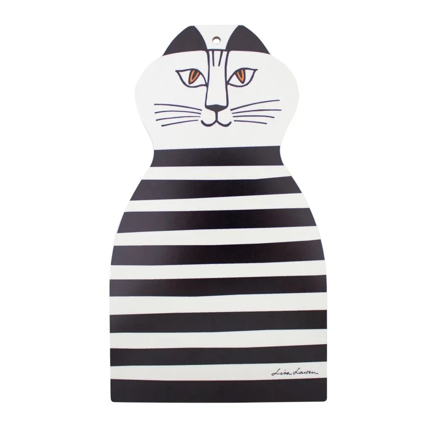 Serveringsbricka Katt Trull svart