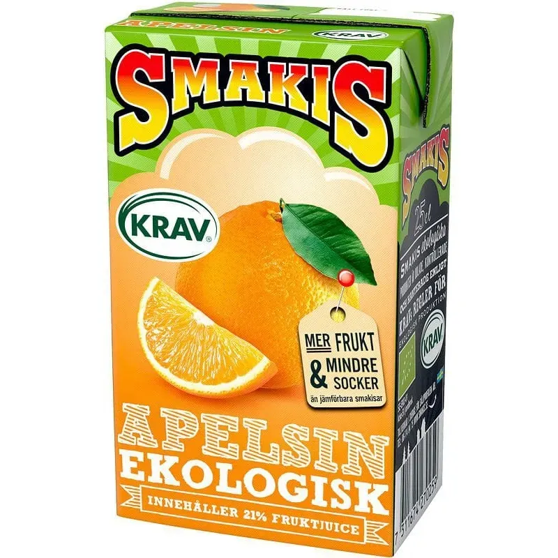 Smakis Apelsin EKO 25 cl BF 2025-10-31