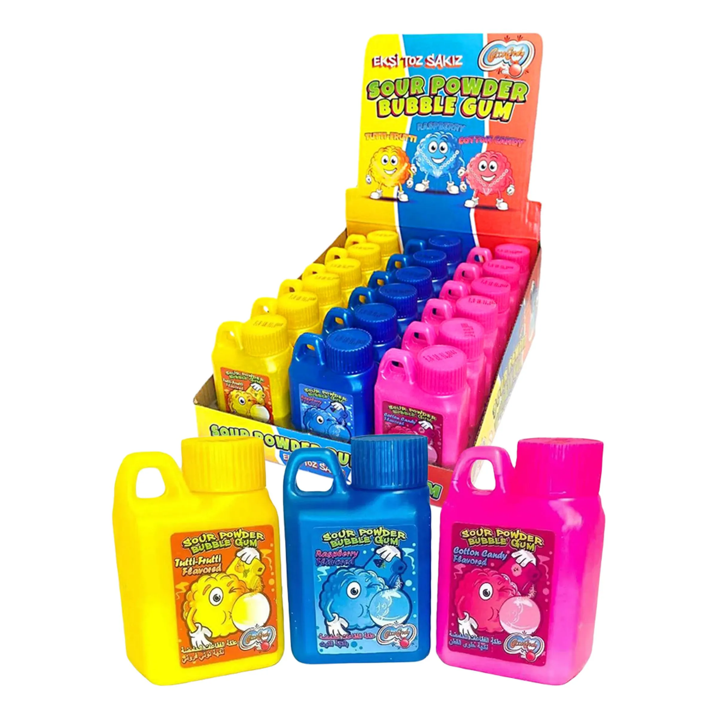 Sour Powder Bubble Gum - 18 x 50 g