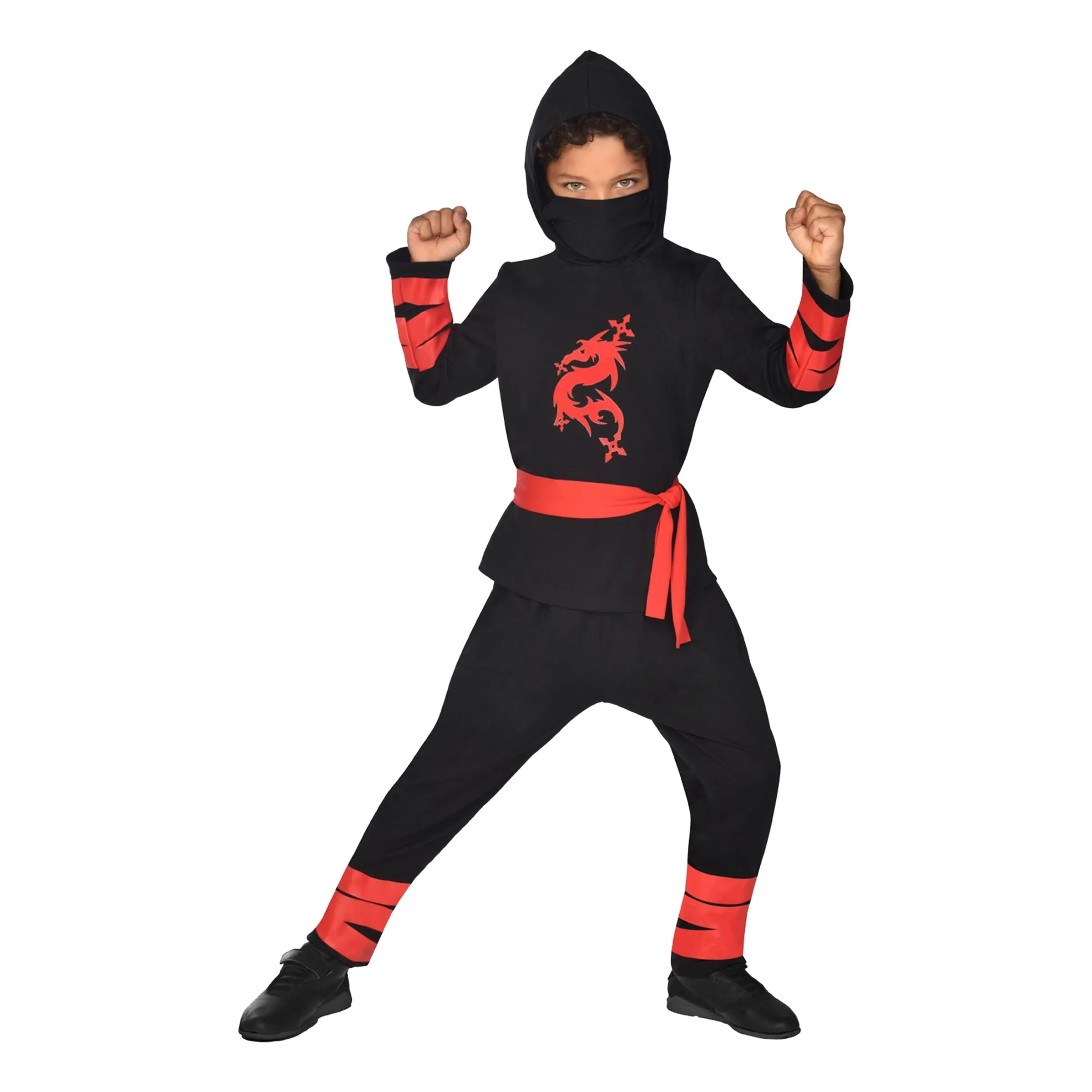 Svart Ninja Barn Maskeraddräkt