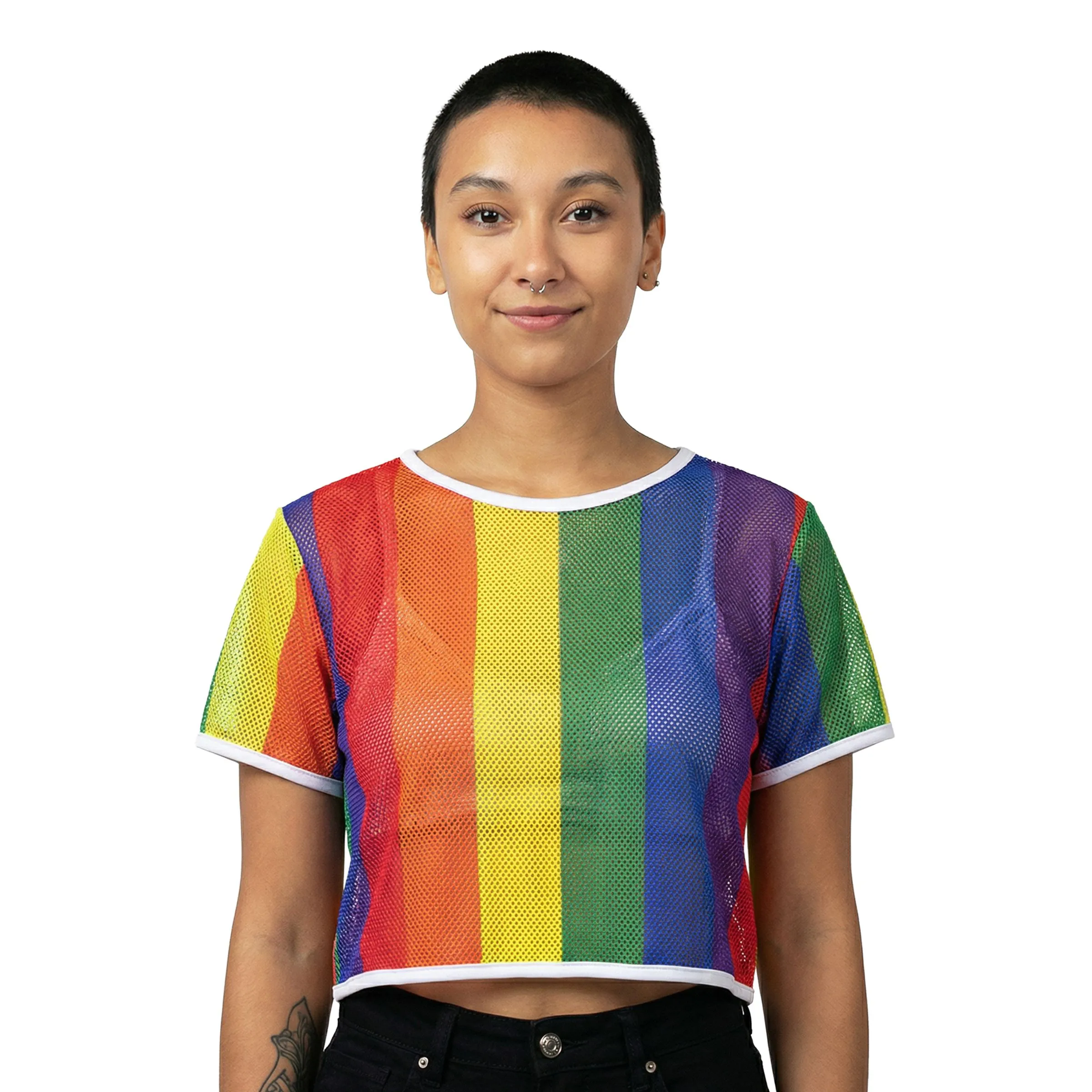 T-shirt i Mesh Flerfärgad Dam