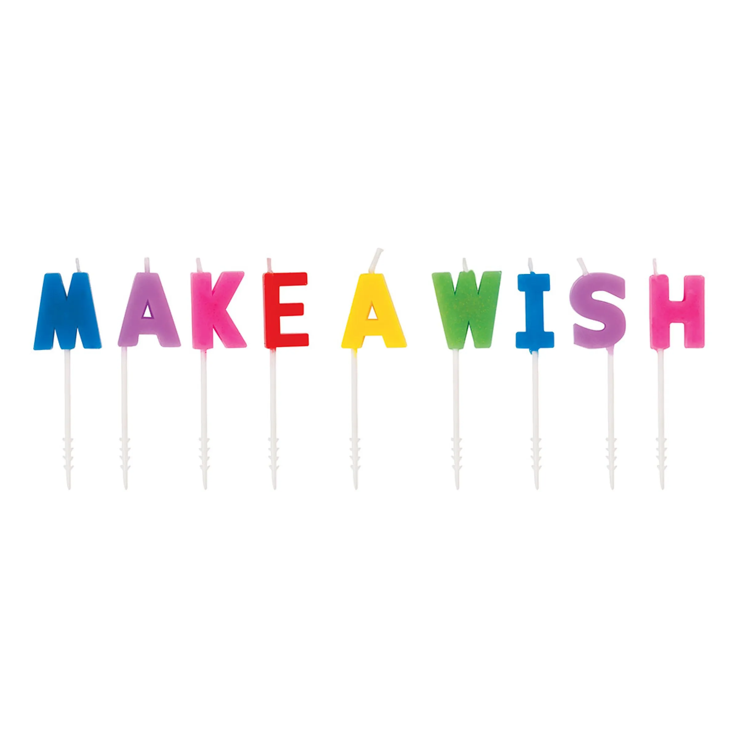 Tårtljus Make a Wish Flerfärgad