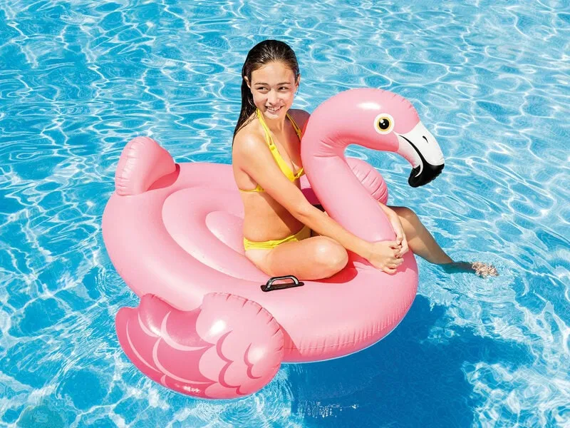 Uppblåsbar Badmadrass Flamingo - Intex