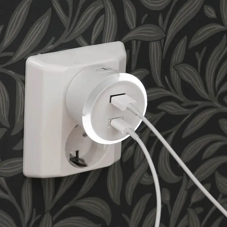 USB-uttag med timer, Capidi, USB-A & USB-C