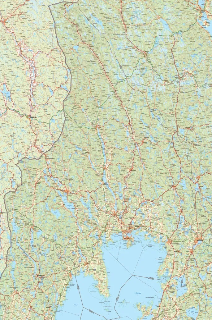 Värmlands län väggkarta