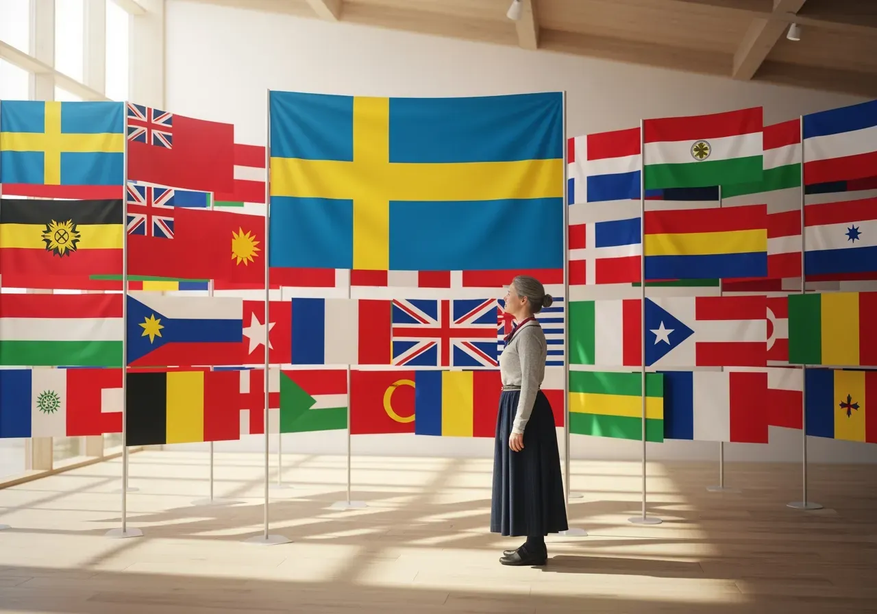 Flaggor i världen och Sverige