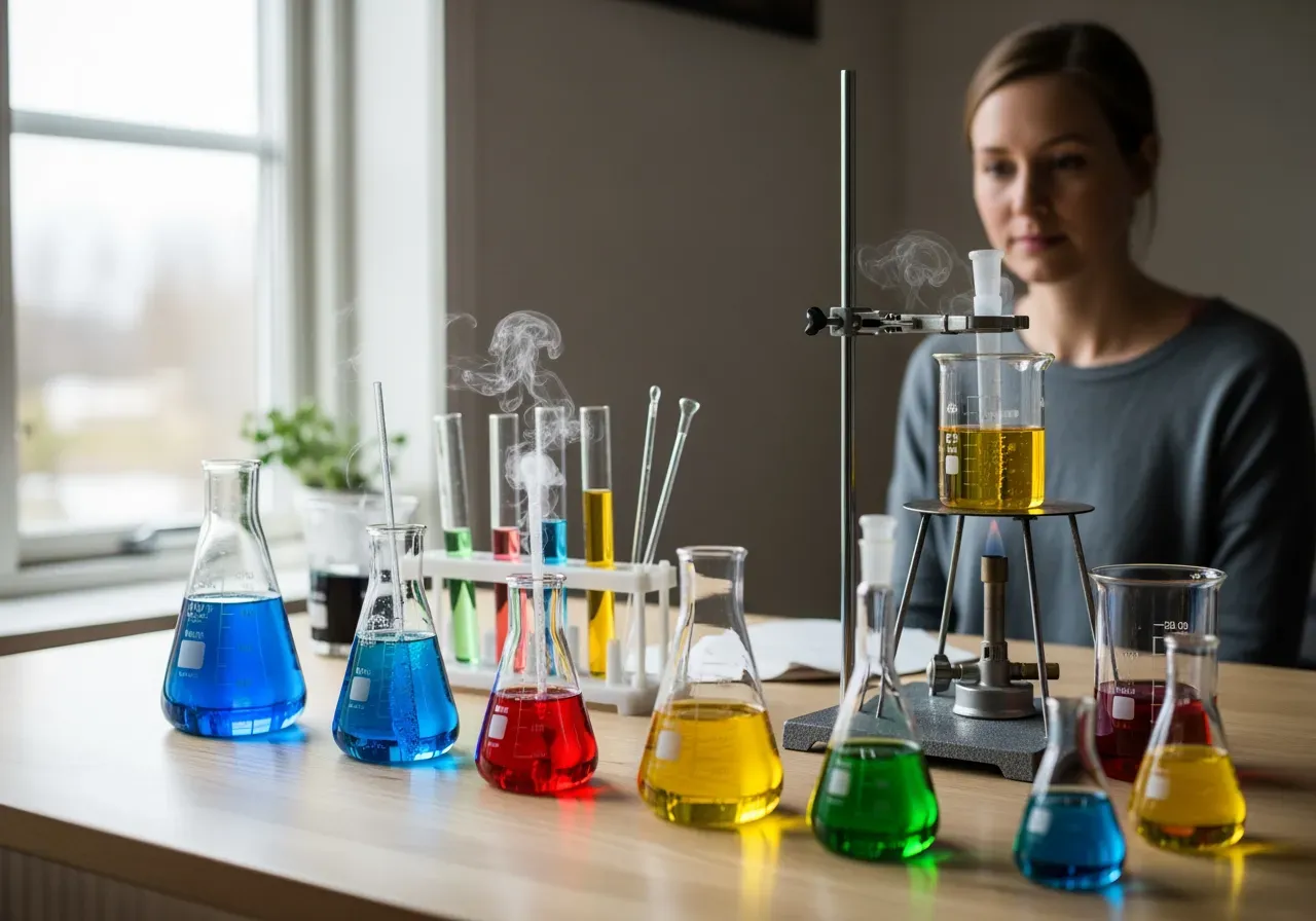 Nyfikna barn utforskar vetenskap hemma