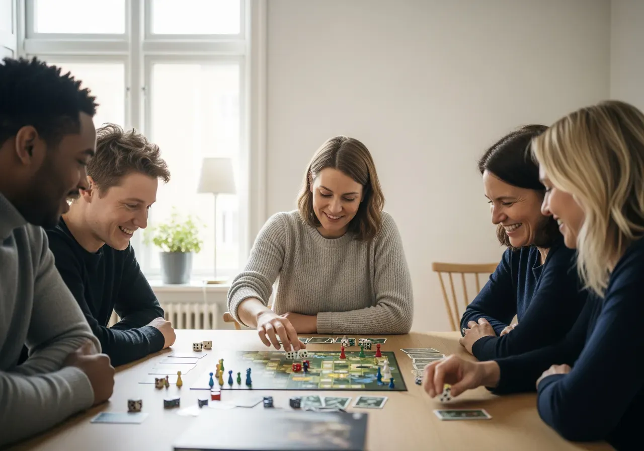 Sällskapsspel med familj och vänner