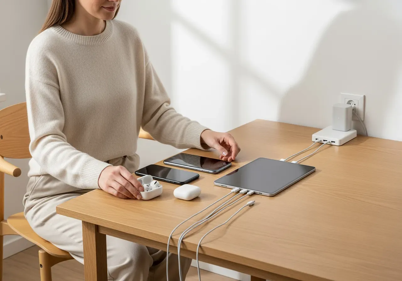 Ladda flera enheter hemma